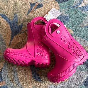 CROCS Kids Fuchsia Rain Boots